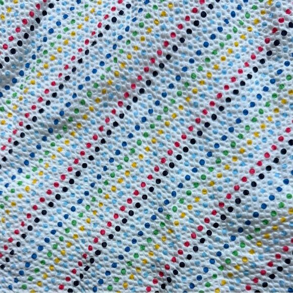 Lilly Pulitzer Gweneth Strapless Seersucker Dress Rainbow Dot White 14 - Picture 2 of 8